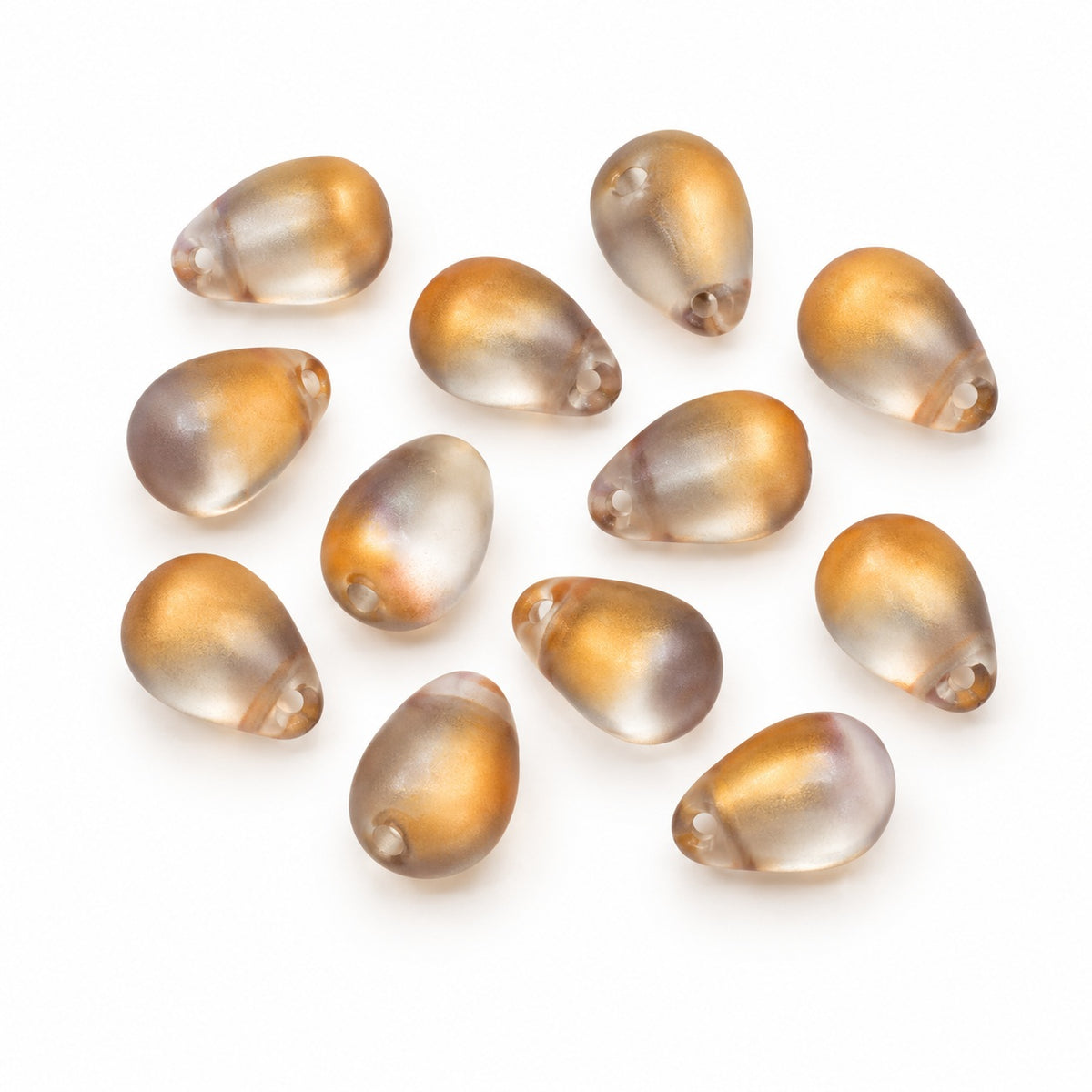 Drop Beads, Crystal Matte Prismatic Phoenix (00030-84110-27104), Glass, Czech Republic