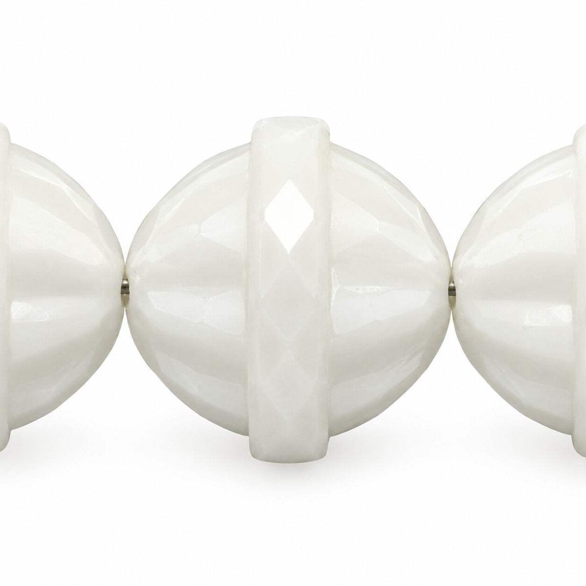 Faceted Special Cut Beads, Chalk White (03000), Glass, Czech Republic