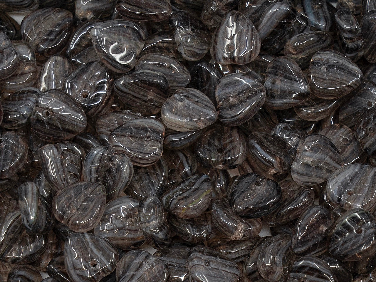 OUTLET Heart Leaf Beads, 9 mm, Glass, Czech Republic