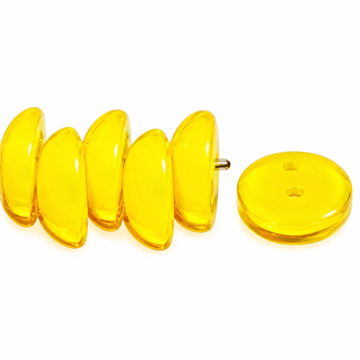 Piggy Beads, Bright Yellow (83130), Glass, Czech Republic