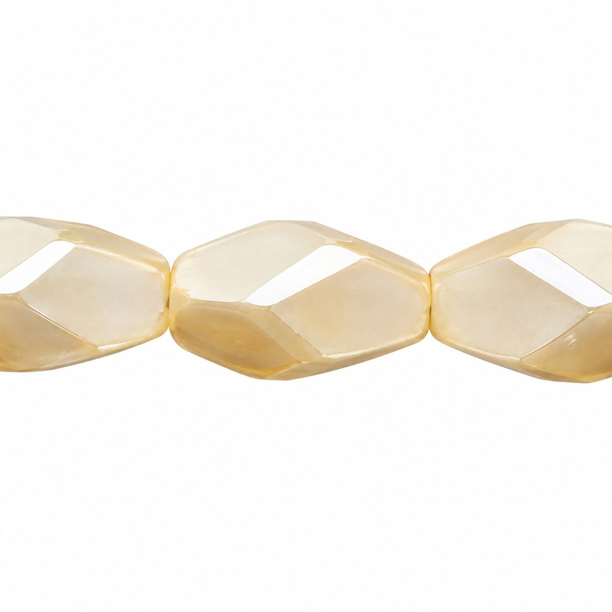 Faceted Special Cut Beads, Crystal White Pearl (00030-70402), Glass, Czech Republic