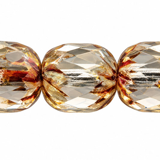Faceted Fire Polished Beads Special Cut, Crystal Stain Strong (00030-86805), Glass, Czech Republic