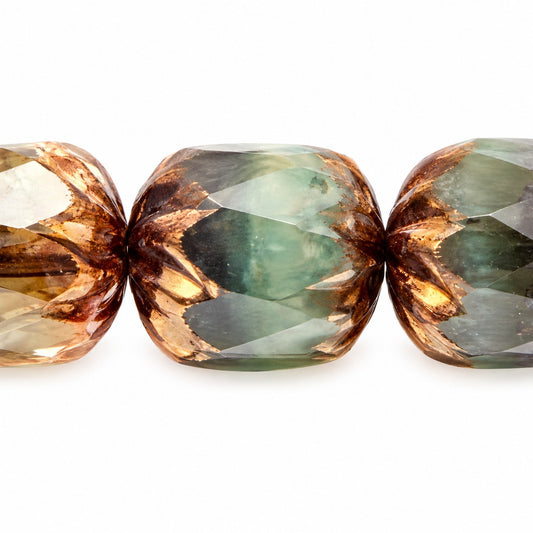 Faceted Fire Polished Beads Special Cut, X1125 Luster Violet Full Coated (x1125-14496), Glass, Czech Republic