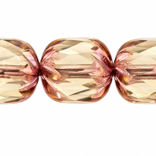Faceted Fire Polished Beads Special Cut, Gray Purple (40010-15726), Glass, Czech Republic