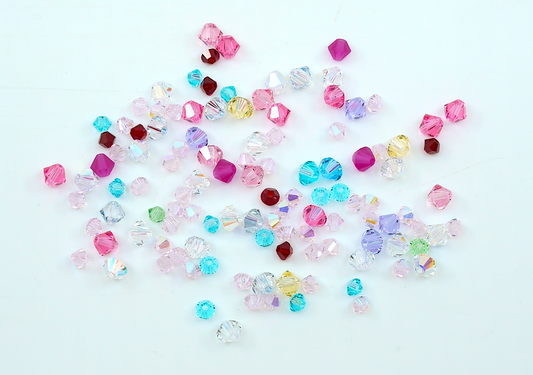 OUTLET 5 grams SWAROVSKI Bicone Xilion Mix, Mix (-mix), Glass, Czech Republic