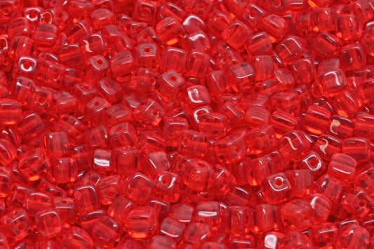 Cube Beads, Blue Brown Iris (90080), Glass, Czech Republic