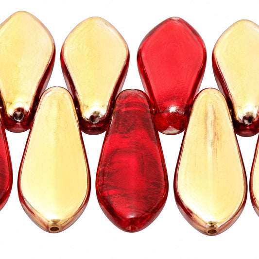 Dagger Beads, Ruby Red 27141 (90080-27141), Glass, Czech Republic