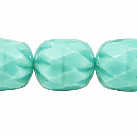 Fire Polished Faceted Cathedral Beads, Turquise (63120), Glass, Czech Republic