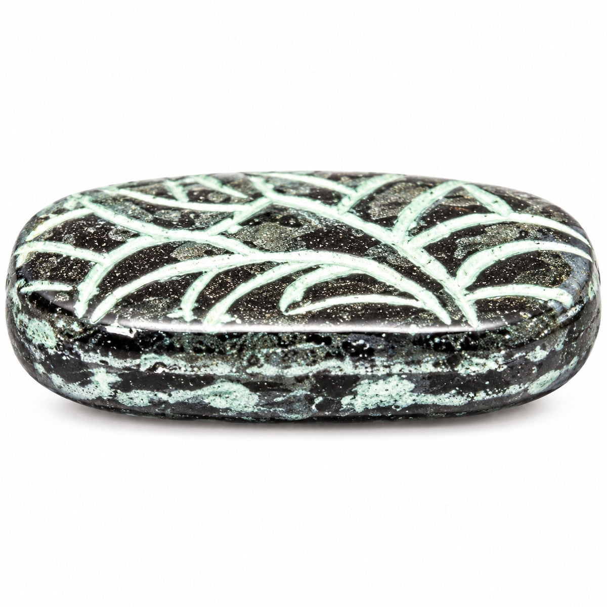 Oval With Ornament Beads, Black 96830 (23980-96830), Glass, Czech Republic