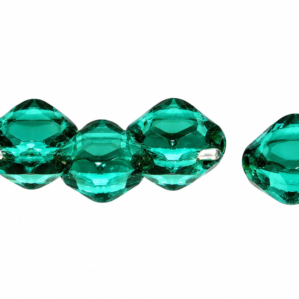 Silky 2-Hole Square Beads, Transparent Aqua (60230), Glass, Czech Republic