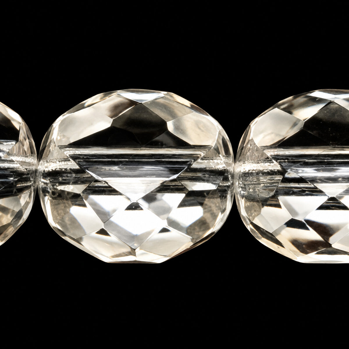 Faceted Special Cut Beads, Crystal (00030), Glass, Czech Republic