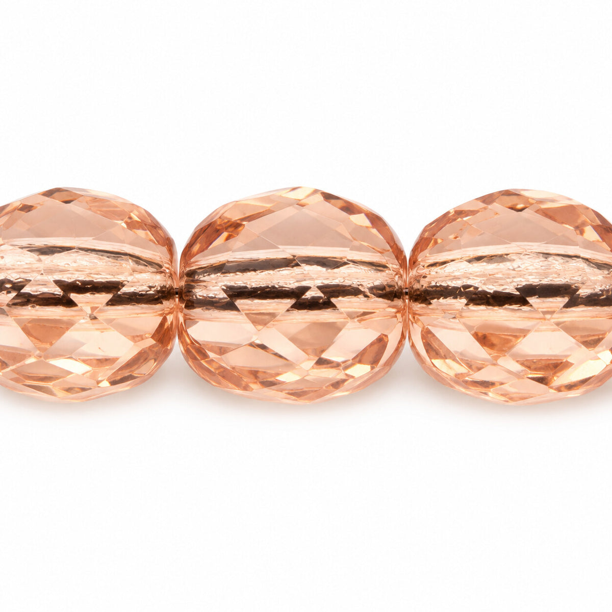 Faceted Special Cut Beads, Transparent Pink (70130), Glass, Czech Republic