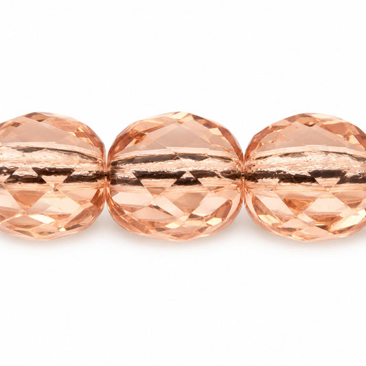 Faceted Special Cut Beads, Transparent Pink (70130), Glass, Czech Republic