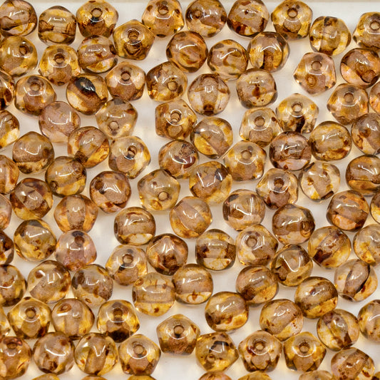 アウトレット 250g イングリッシュカットビーズ ラウンド型 6 x 6 mm クリスタルステイン 光沢リラ (00030-65494) ガラス チェコ共和国