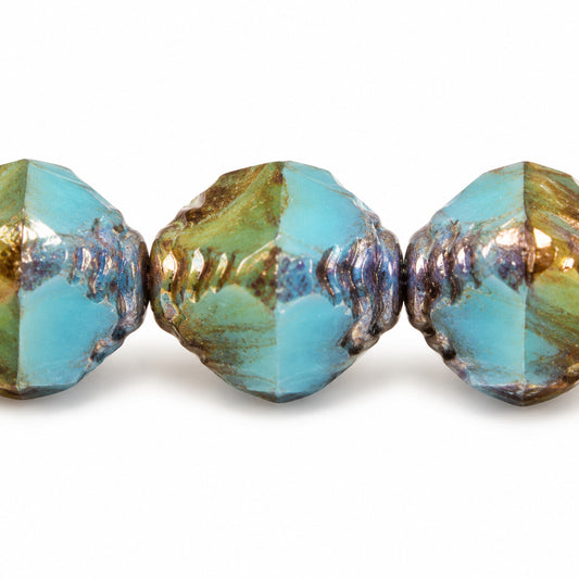 Wasp Special Cut Faceted Fire Polished Beads, X1023 Purple (x1023-15726), Glass, Czech Republic