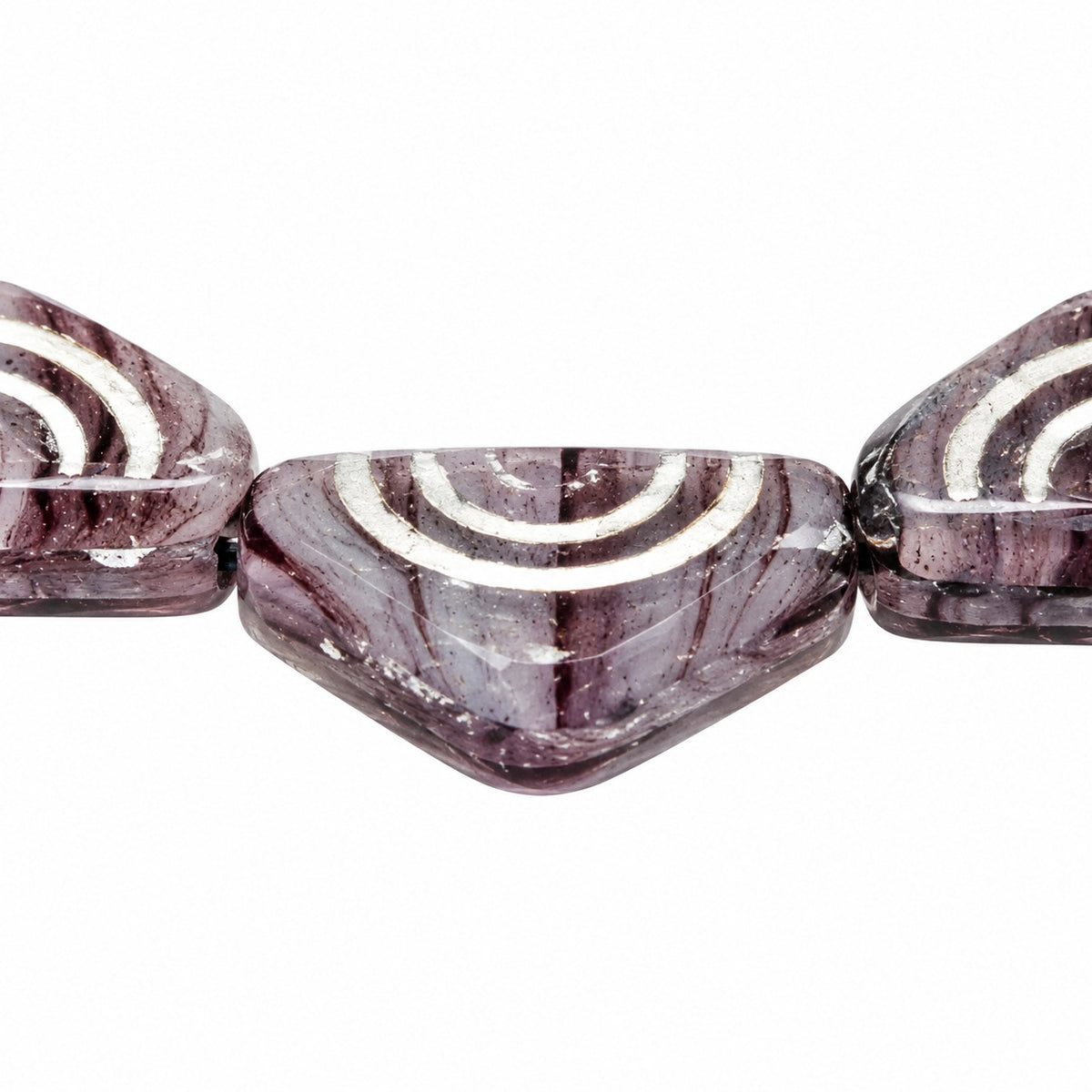 Triangle Pressed Beads, X1700 Silver Lined (x1700-54201), Glass, Czech Republic