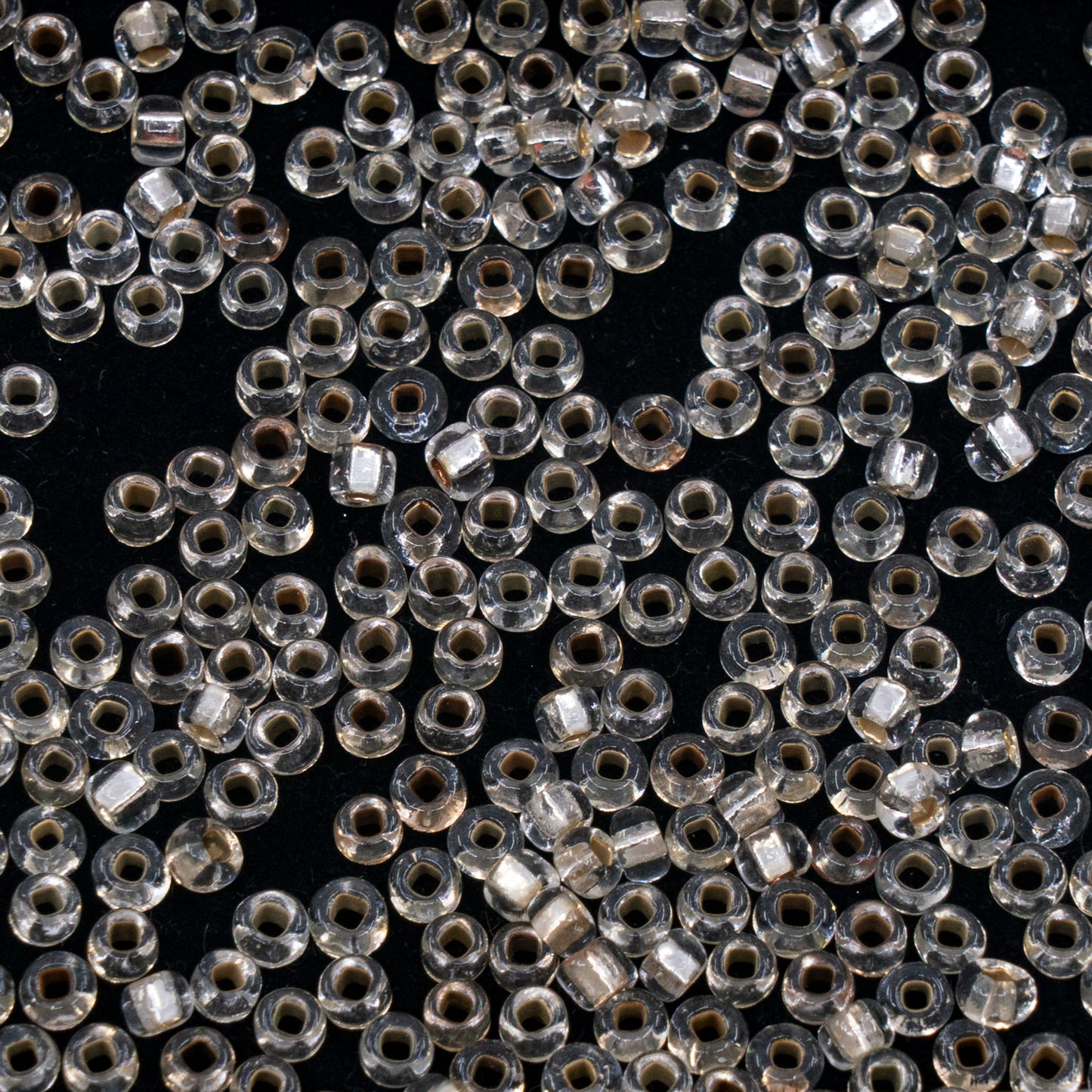 OUTLET 250g/50g Preciosa Ornela Seed Beads, Square Hole, Loose,, 7/0, Crystal Silver Lined (78102), Glass, Czech Republic