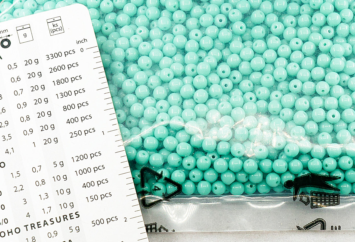 OUTLET 250g Round Pressed Druck Beads , 4 x 4 mm, Turquoise (63130), Glass, Czech Republic