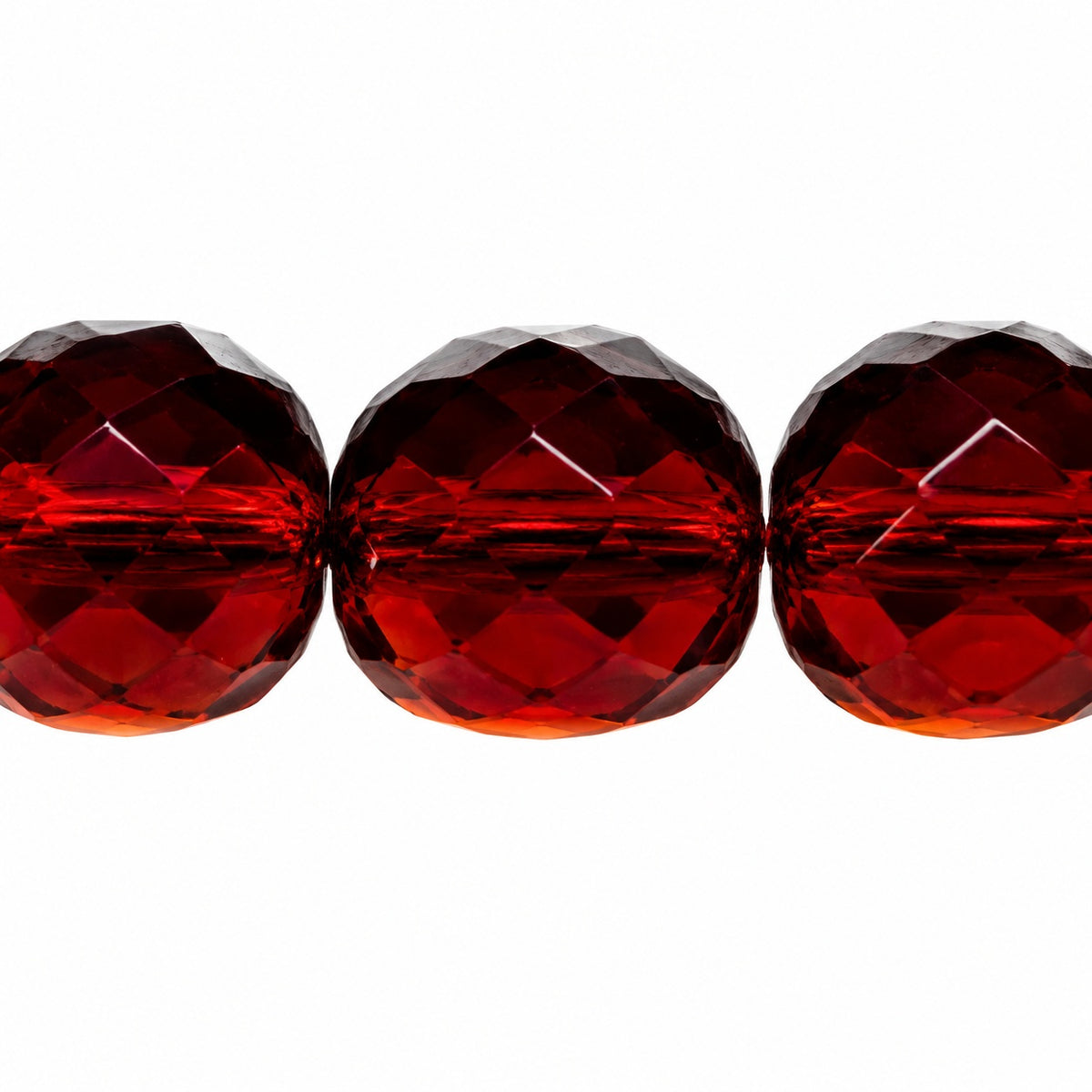 Faceted Round Fire Polished Beads, Transparent Brown (10120), Glass, Czech Republic