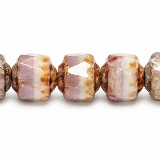 Cathedral Faceted Fire Polished Beads, X1957 Stain Strong (x1957-86805), Glass, Czech Republic