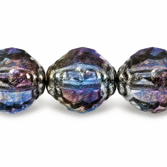 Wasp Special Cut Faceted Fire Polished Beads, Tt004 Platin (tt004-13702), Glass, Czech Republic