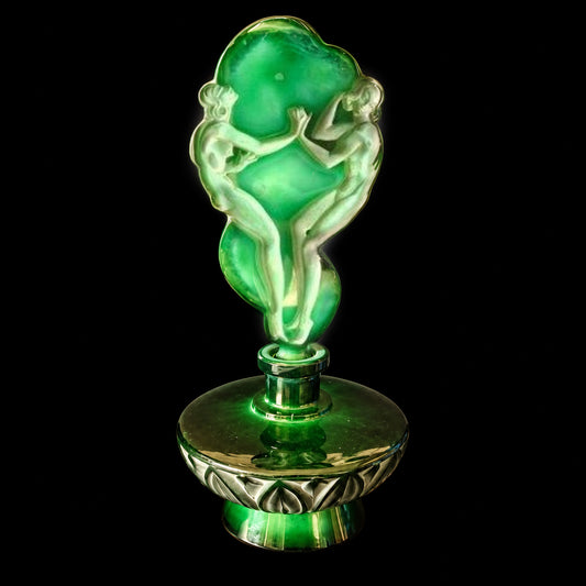 Vintage Bohemia Glass Perfume Bottle, Czech Republic, OUTLET