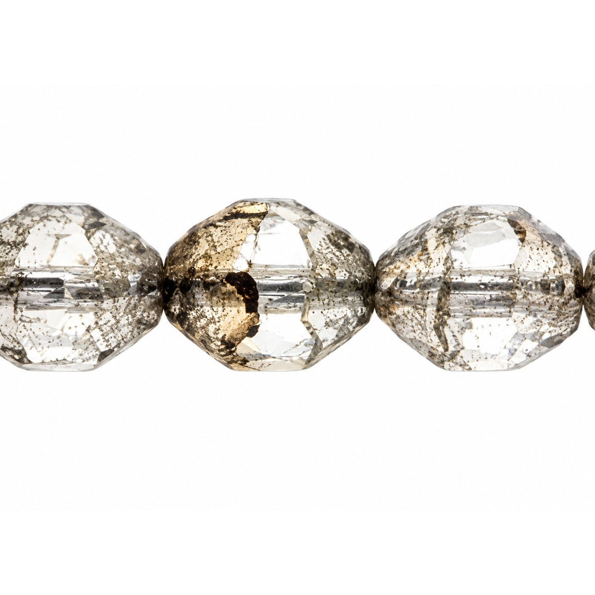 Special Cut Faceted Fire Polished Beads, X3145 Platin (x3145-13702), Glass, Czech Republic