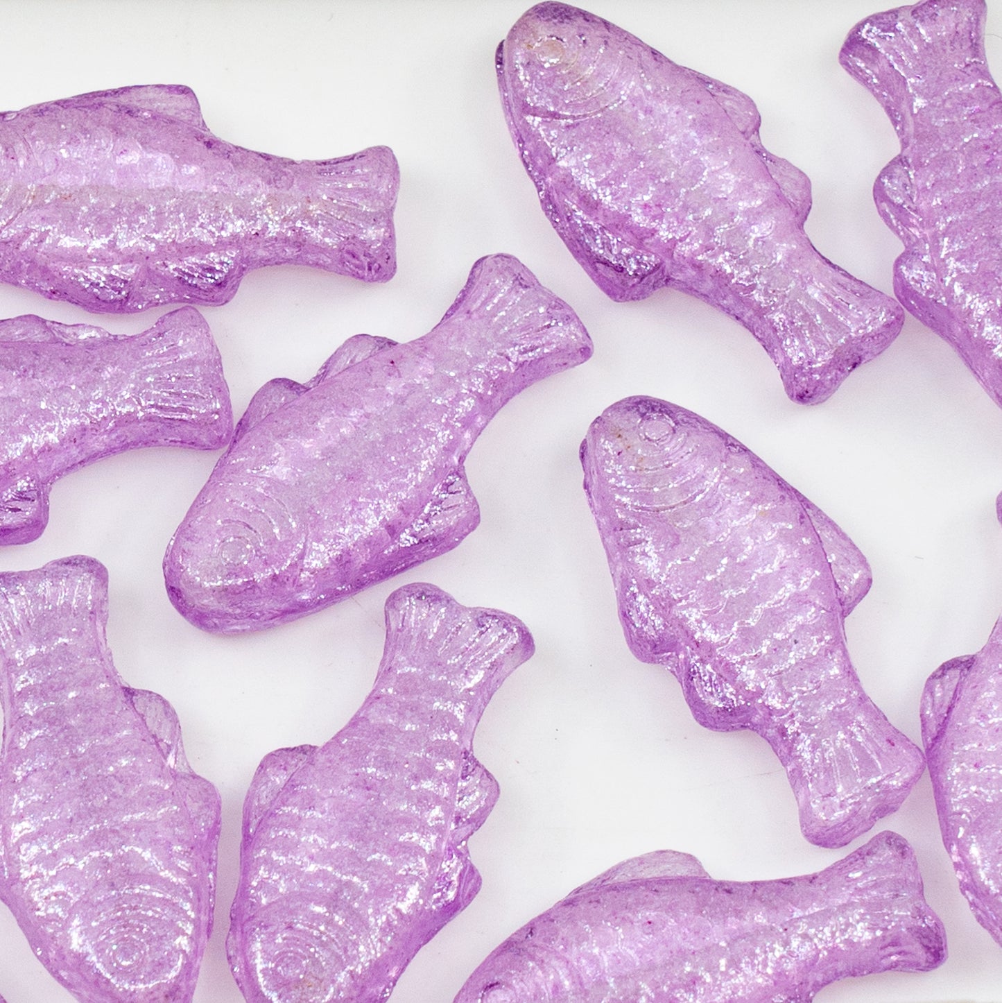 OUTLET 50 grams Big Fish Beads, 24 x 11 mm, Crystal 541004 (00030-541004), Glass, Czech Republic