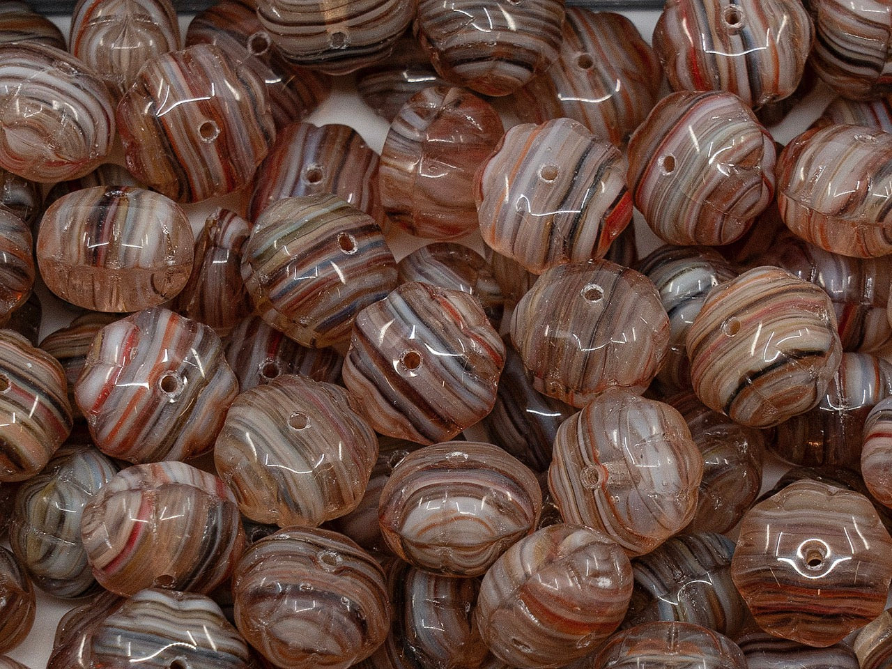 OUTLET Pumpkin Beads, 8x11 mm, Glass, Czech Republic