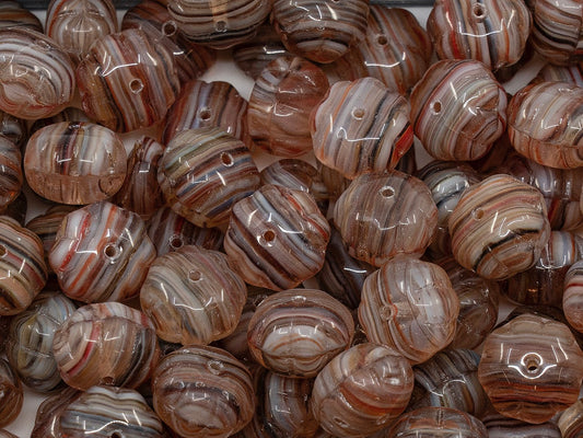 OUTLET Pumpkin Beads, 8x11 mm, Glass, Czech Republic