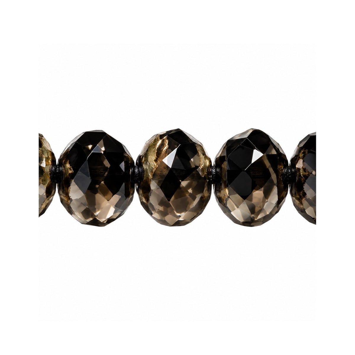 Special Cut Faceted Fire Polished Beads, Striped Dark Gray (26407), Glass, Czech Republic