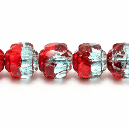 Cathedral Faceted Fire Polished Beads Special Cut, X2659 (x2659), Glass, Czech Republic