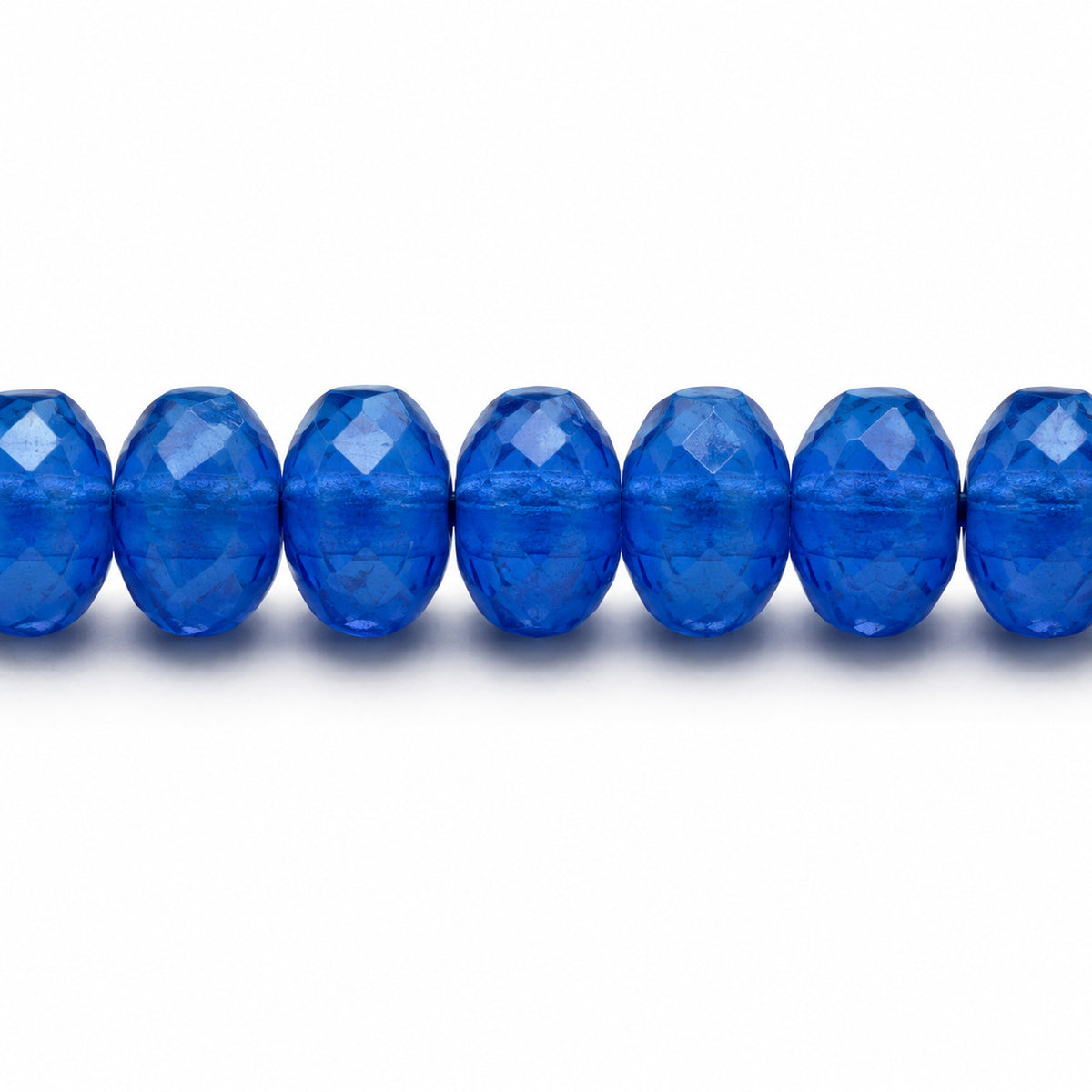Special Cut Faceted Fire Polished Beads, Opal Blue (31000), Glass, Czech Republic