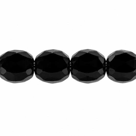 Faceted Special Cut Beads, Black (23980), Glass, Czech Republic