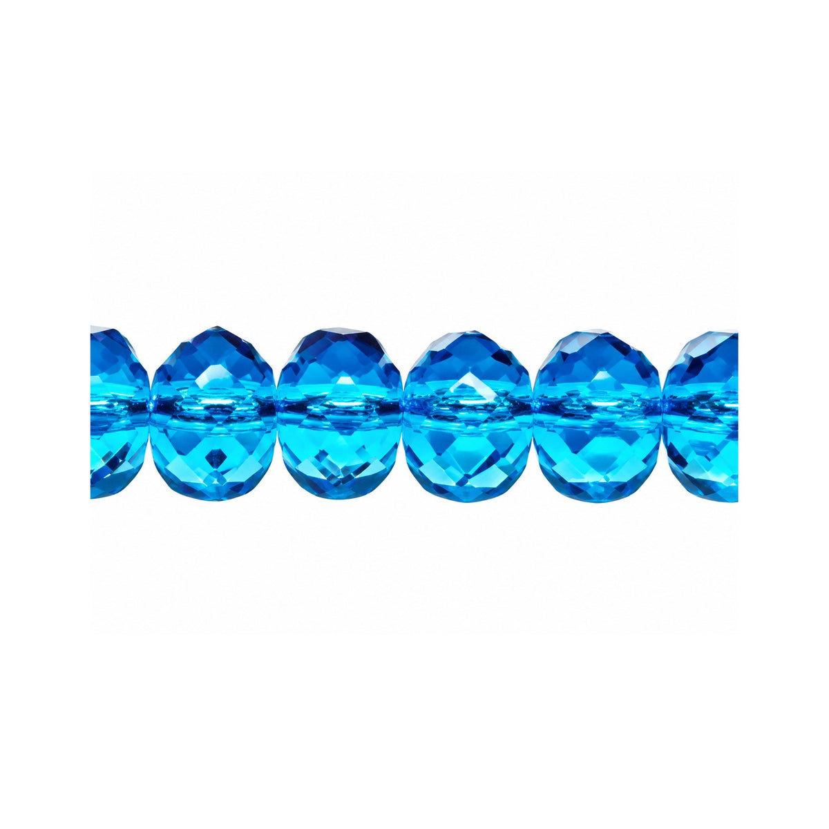 Special Cut Faceted Fire Polished Beads, Transparent Aqua (60080), Glass, Czech Republic