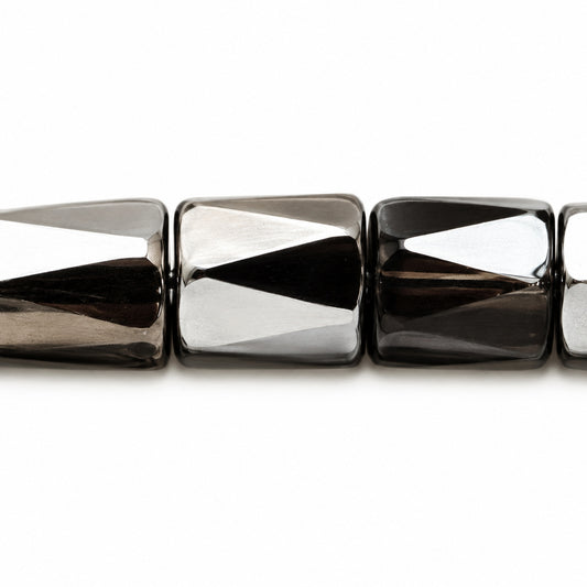 Faceted Special Cut Beads, Transparent Gray Chrom (40030-27401), Glass, Czech Republic