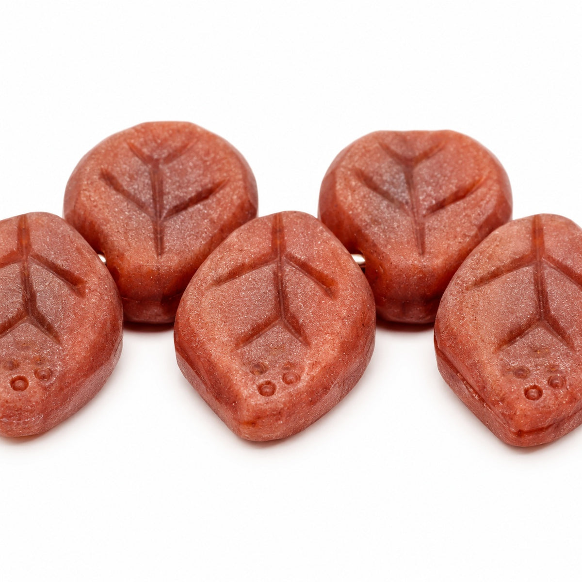 Small Leaf Pressed Beads, X2499 Matte (x2499-84110), Glass, Czech Republic