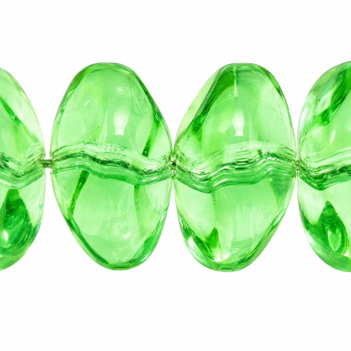 Pressed Rondelle Beads, 50600 (50600), Glass, Czech Republic
