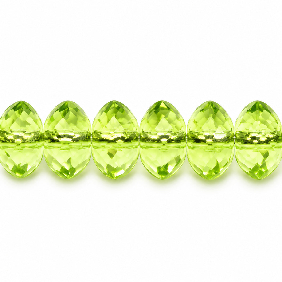 Special Cut Faceted Fire Polished Beads, Transparent Green (50400), Glass, Czech Republic
