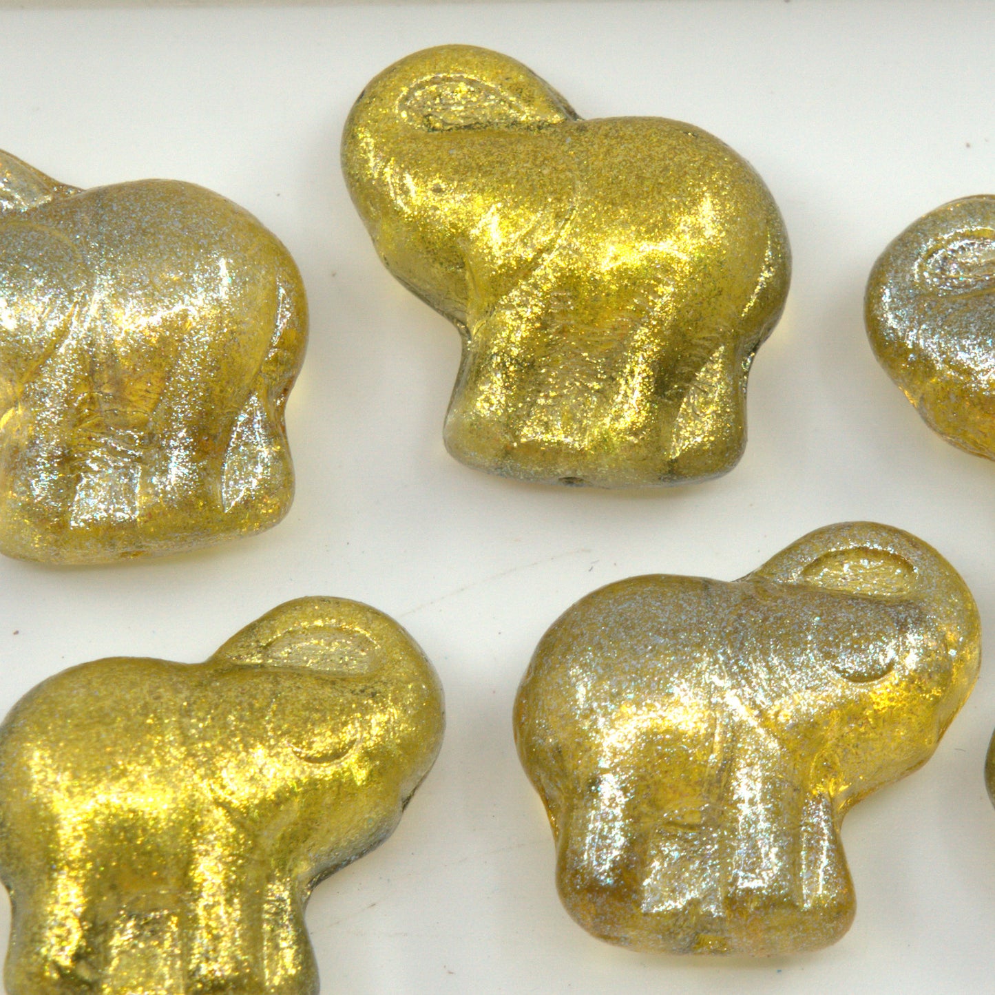 OUTLET 250g/50g Elephant Beads, 20 x 21 mm, Crystal 48818 (00030-48818), Glass, Czech Republic