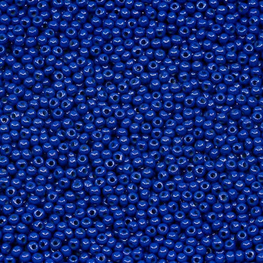 OUTLET 10 grams Preciosa Ornela Seed Beads, Round Hole, Loose, 10/0, opaque blue, sfinx (38050), Glass, Czech Republic