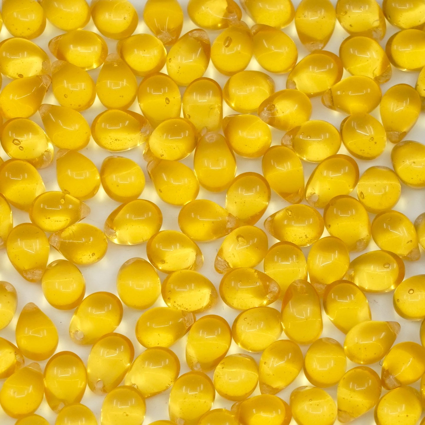 アウトレット ドロップビーズ 250g/50g 5×7mm トランスペアレントオレンジ (10040) チェコガラス