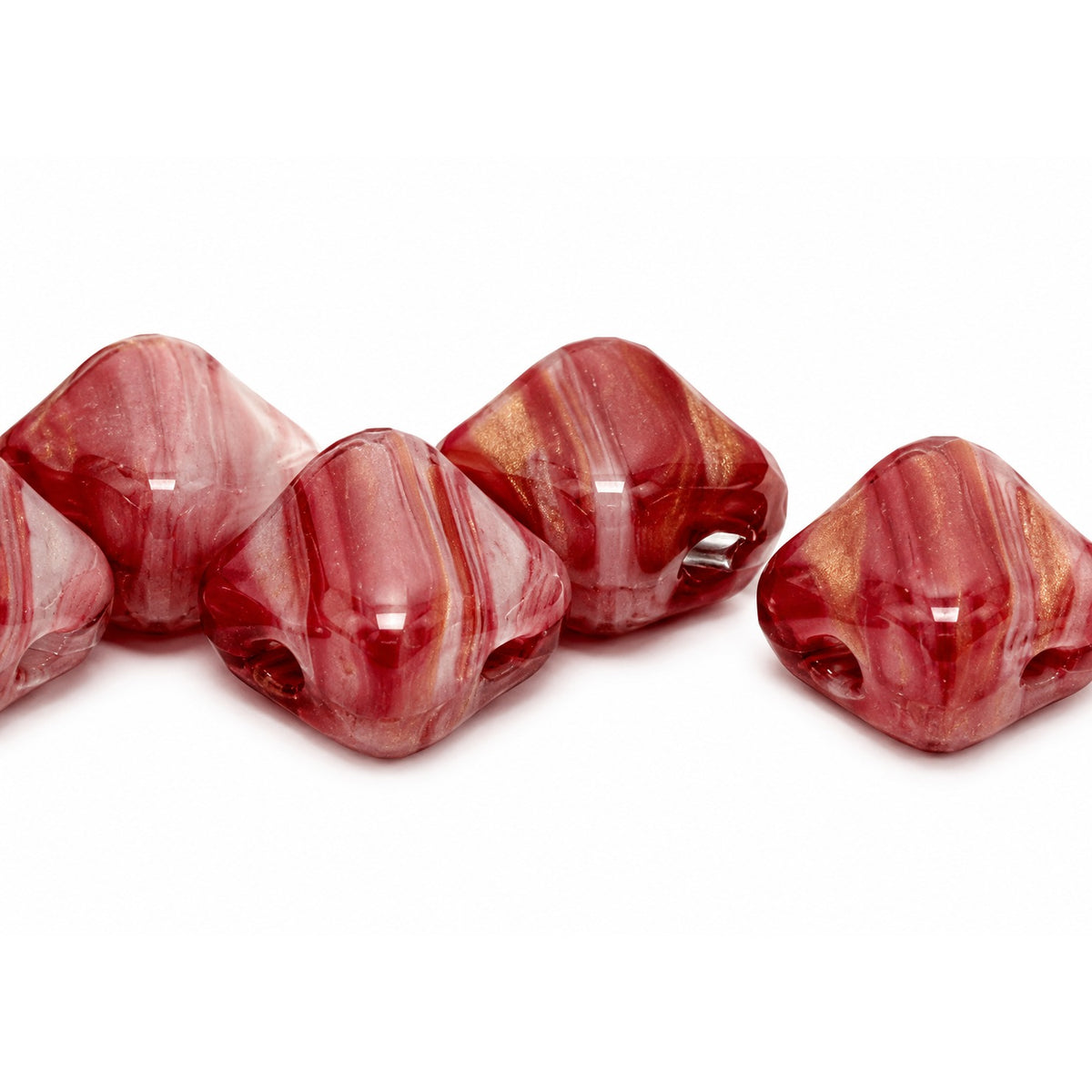 Silky 2-Hole Square Beads, X1812 (x1812), Glass, Czech Republic