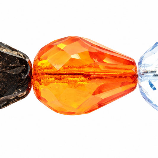 Faceted Fire Polished Beads Special Cut, X2487 (x2487), Glass, Czech Republic