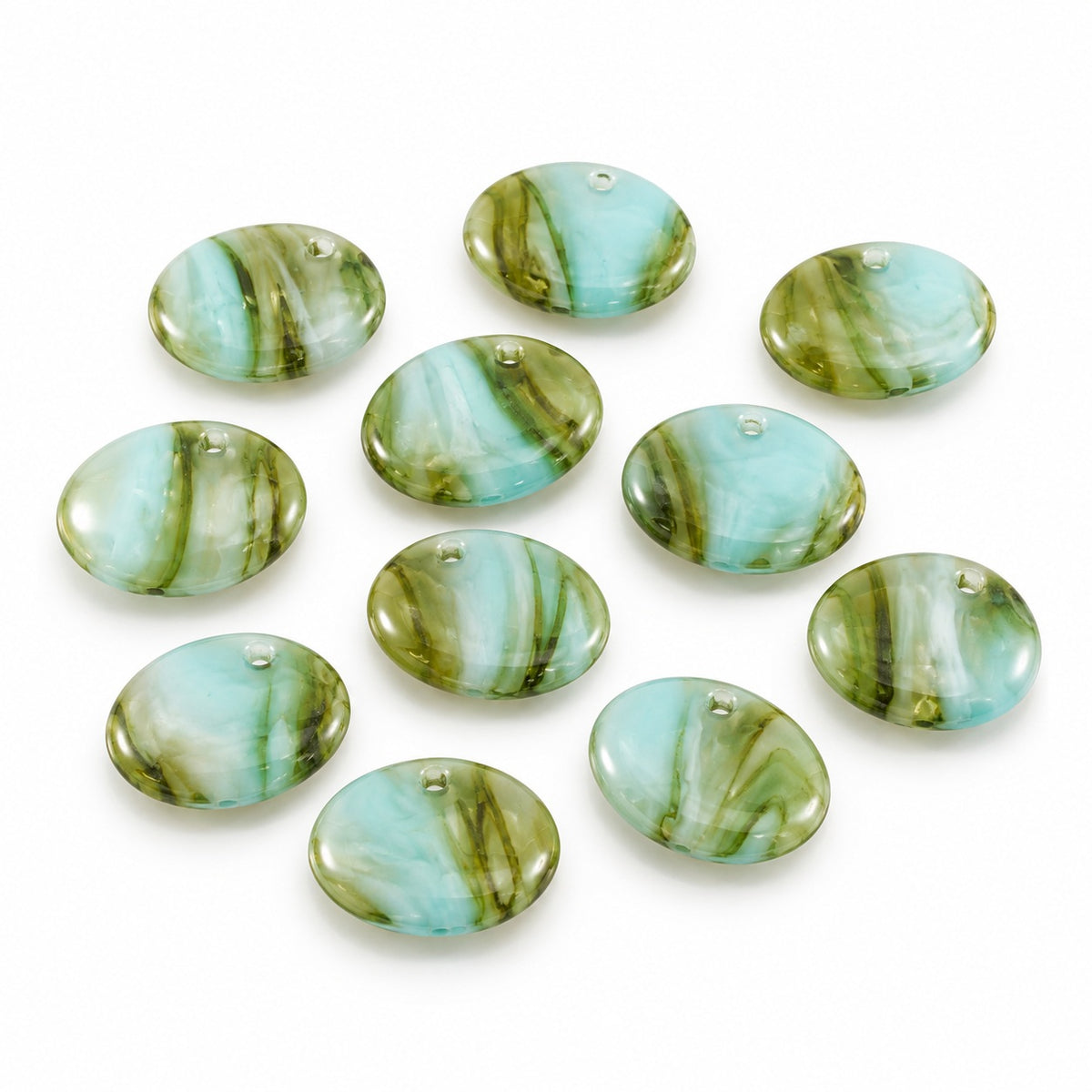 Oval Lentil Beads, X2684 (x2684), Glass, Czech Republic
