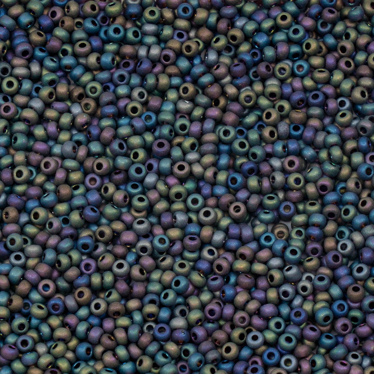 OUTLET 10 grams Preciosa Ornela Seed Beads, Round Hole, Loose, 10/0, dark amethyst, rainbow matted (21080-84100), Glass, Czech Republic