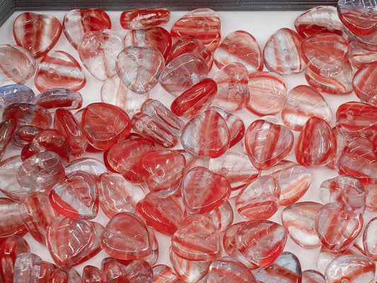 OUTLET Heart Leaf Beads, 9 mm, Glass, Czech Republic