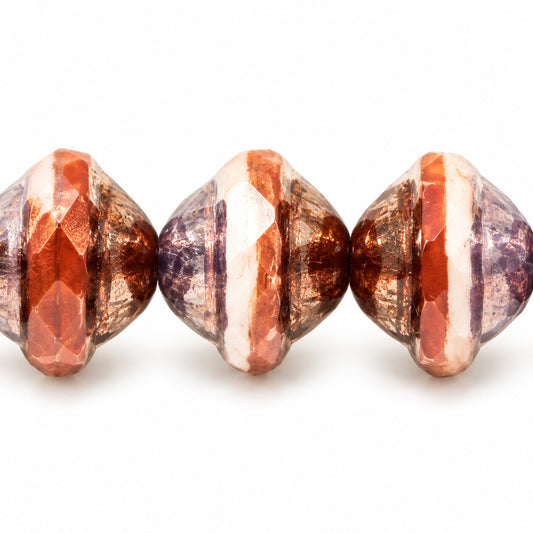 Faceted Special Cut Beads Ufo, X3113 Bronze (x3113-14415), Glass, Czech Republic