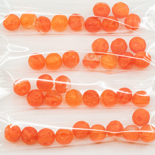 OUTLET 10 grams Orange Beads, 9 x 9 mm, Mixed Crysal Orange (96000), Glass, Czech Republic