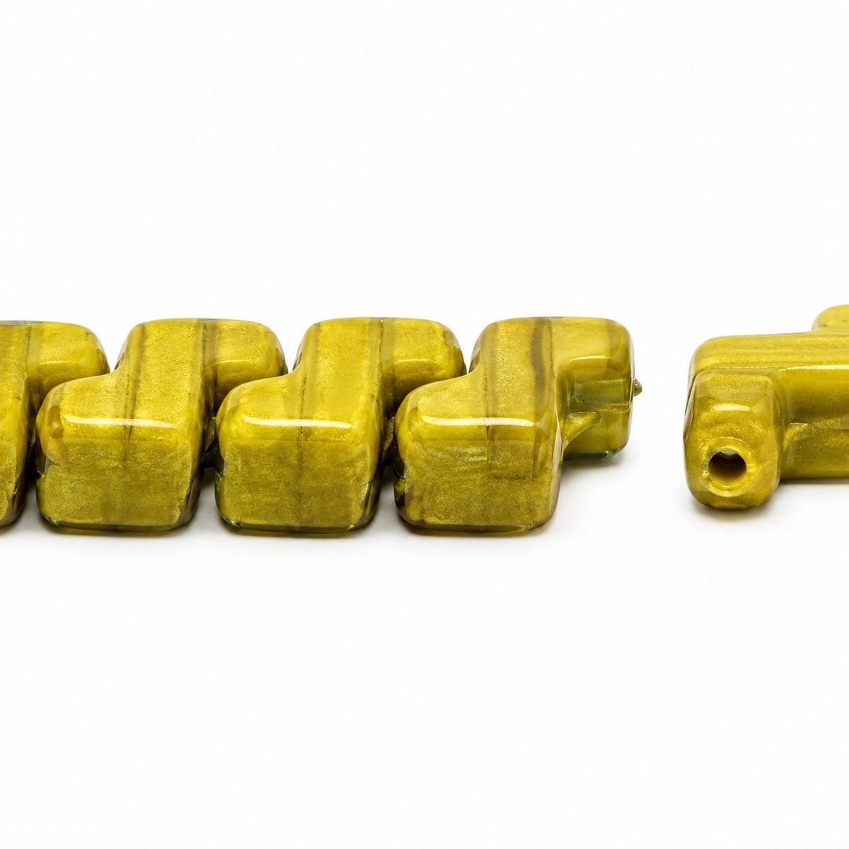 2-Hole Pressed Beads, X1832 (x1832), Glass, Czech Republic